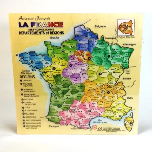Puzzle carte de France en bois – Artisans du Jura