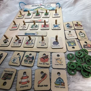 ✨Tableau Routine Enfant Bois – Personnalisé au Maroc