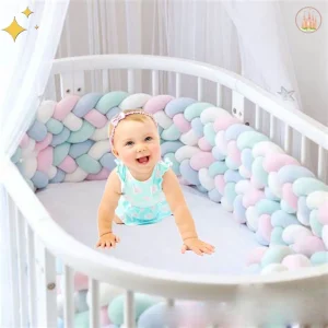 Tour de lit tressé | Multicolore