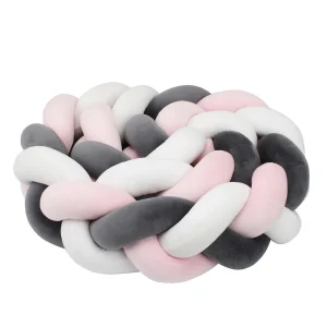 Tour de Lit Tressé Tricolore